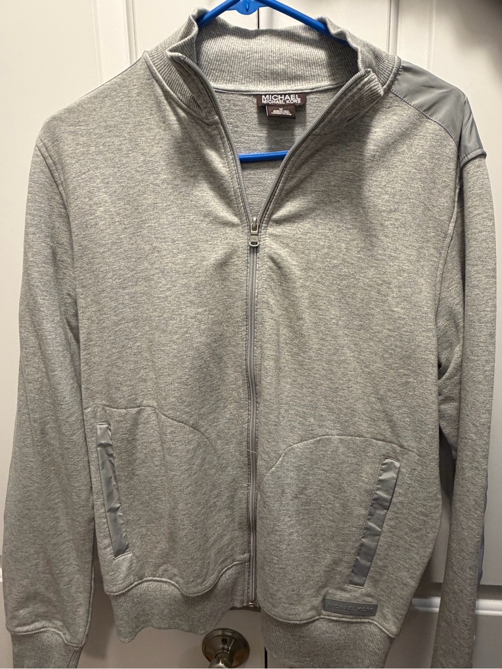 Michael Kors Men's Heather Gray Full-Zip Track Jacket